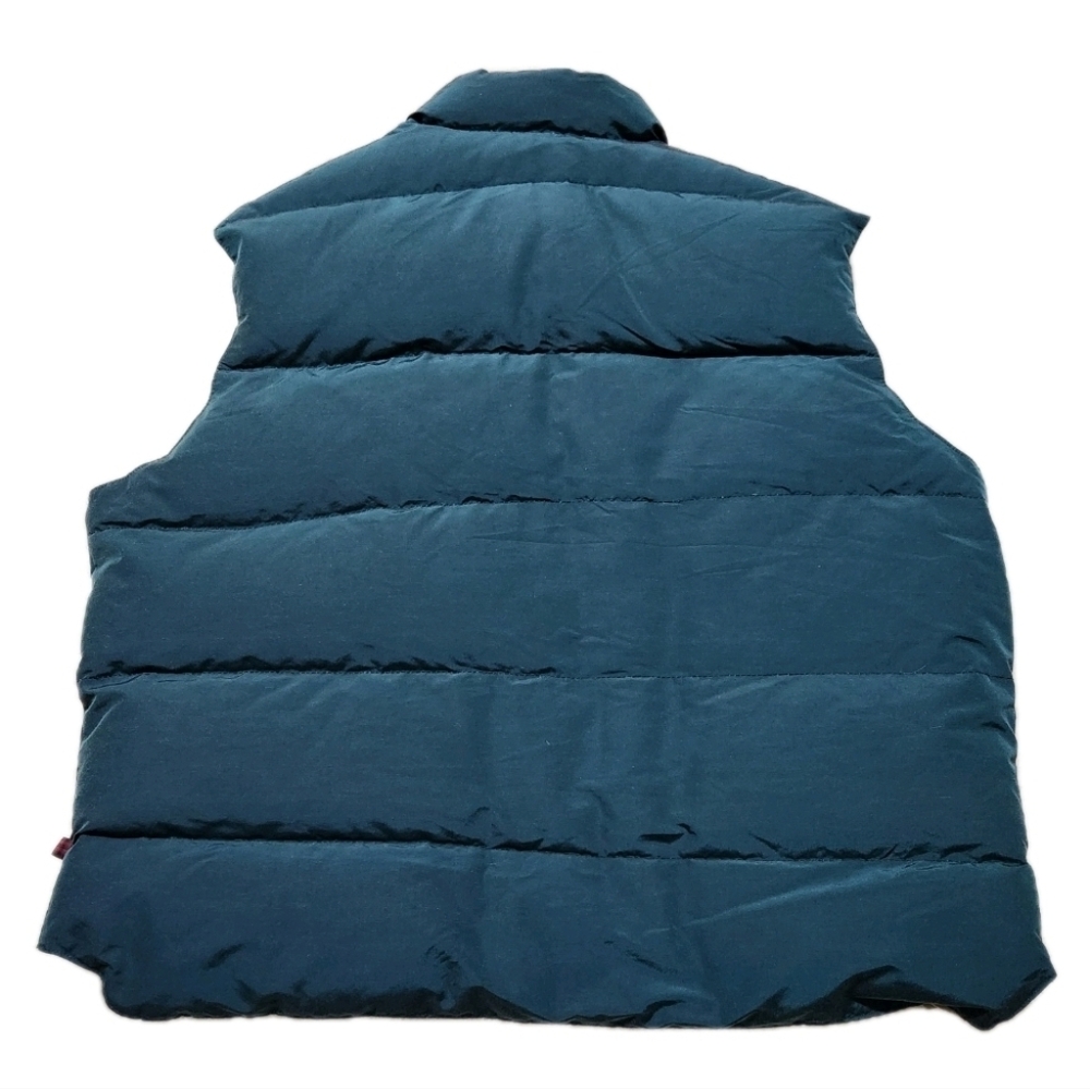 Vintage 90s Woolrich Down Vest Men’s 2XL Made in USA Dark Green Zip Snap - Picture 10 of 14